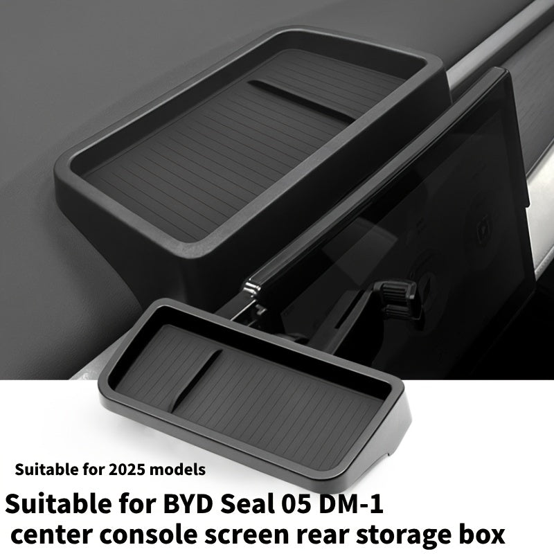 Interior Storage Box for Car Rear Center Console Tray Black Durable Material