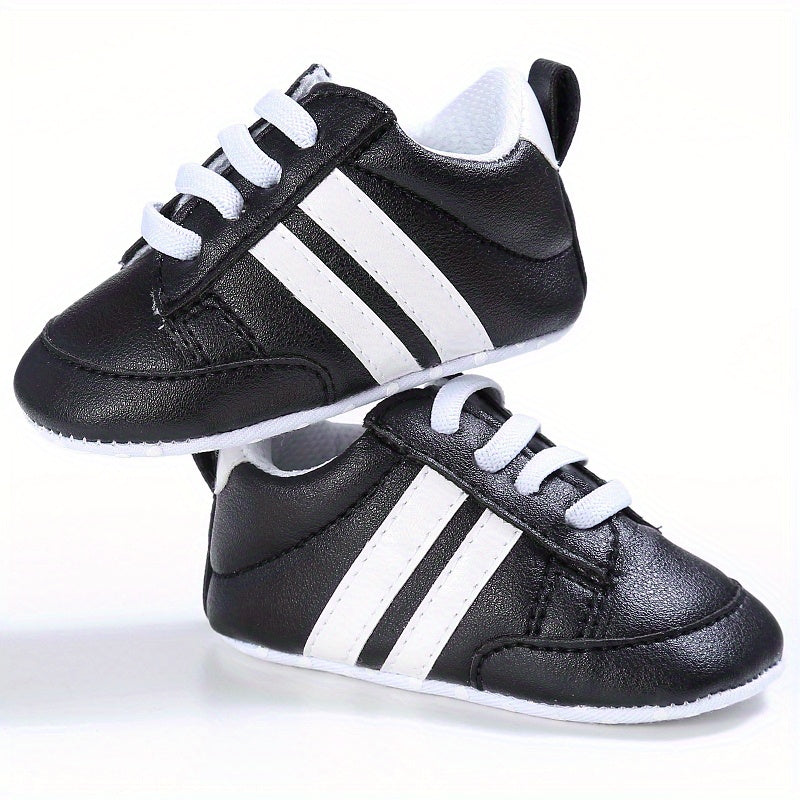Infant Soft Bottom Stripes Light-Up Sports Shoes for Newborns Spring Fall