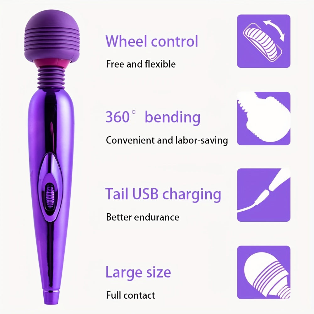 Men Women Silicone Vibrator Stick Clitoral Stimulator USB Rechargeable Massager