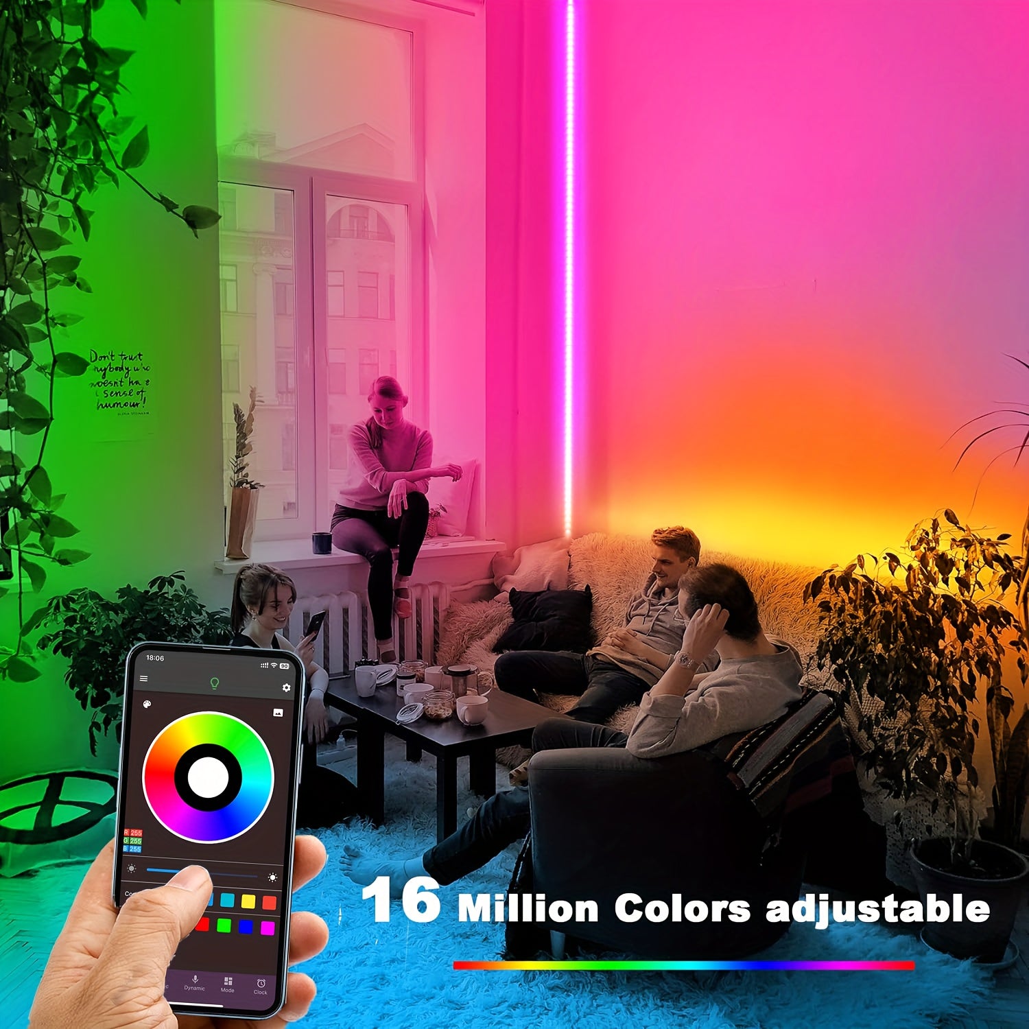 LED RGB Strip Lights 91cm-30m with Remote and App Control for Bedroom Home Decoration