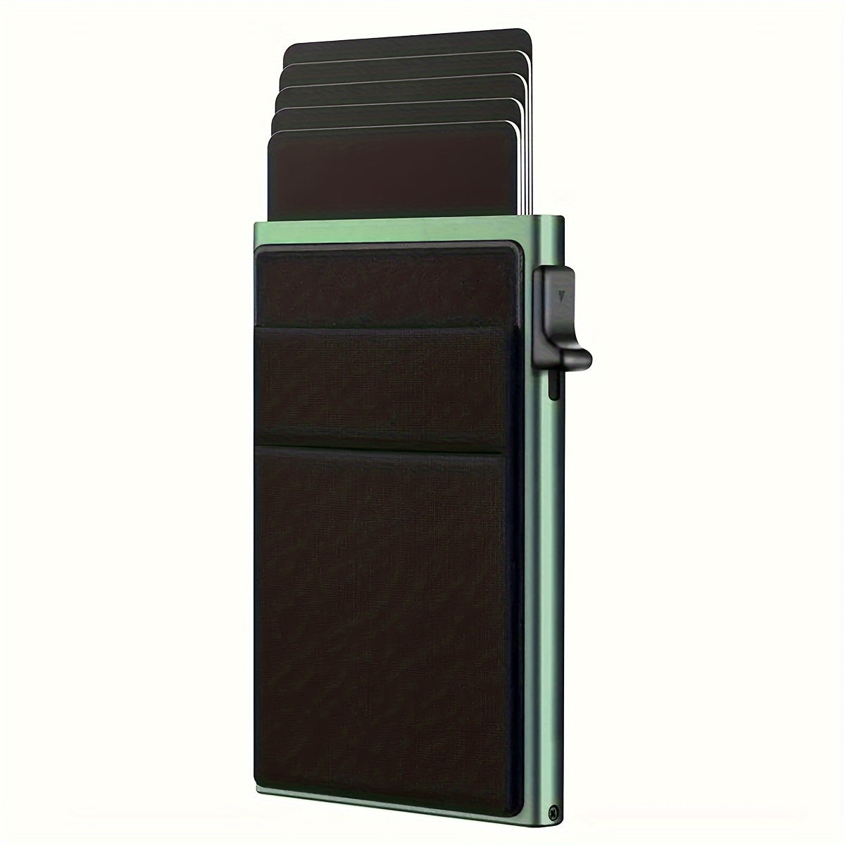 Men's RFID Blocking Card Holder Aluminum Alloy Large Capacity Black