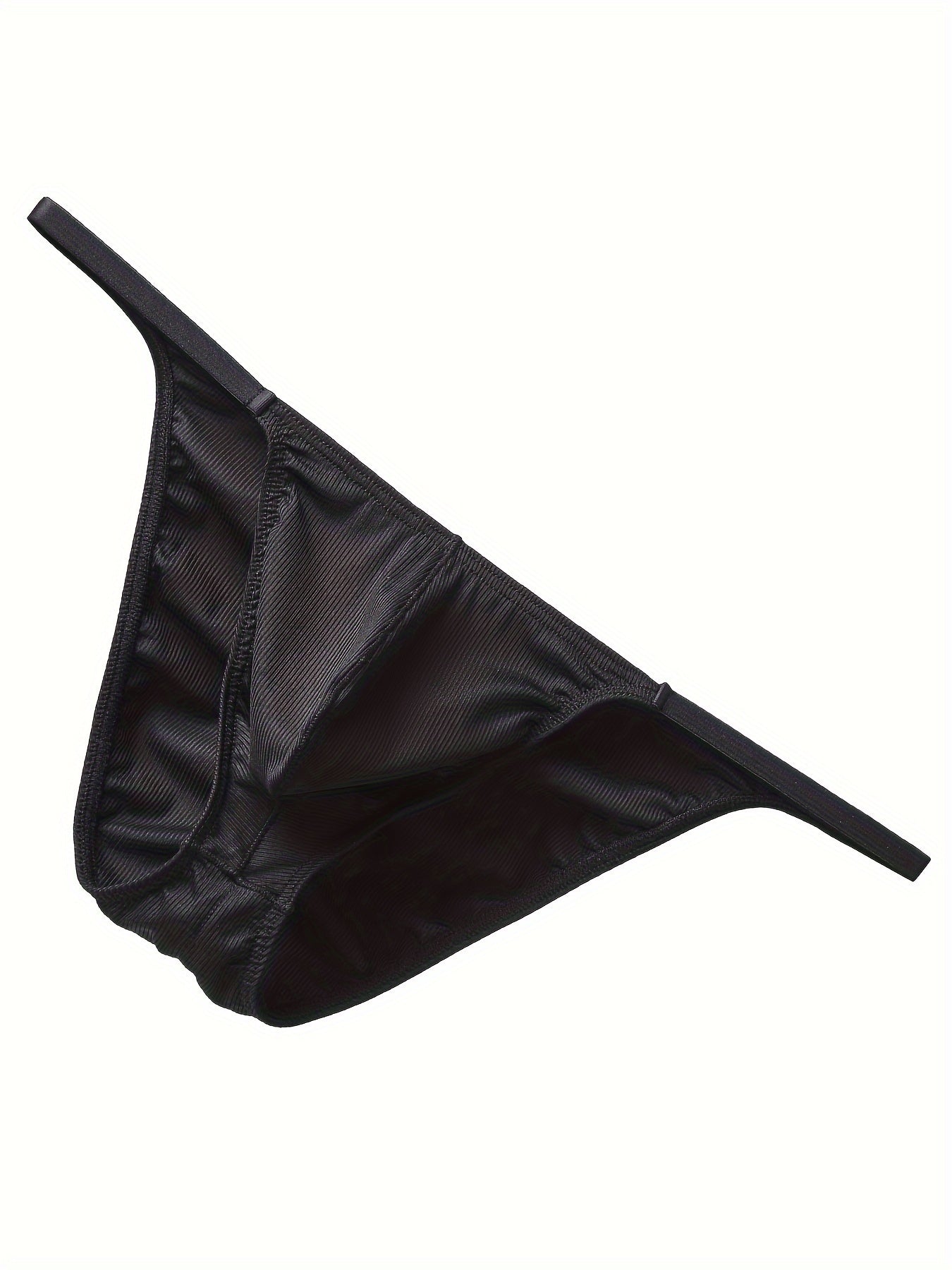 Men's Ribbed High Cut Boxer Briefs Low Waist Solid Color Polyamide Elastane