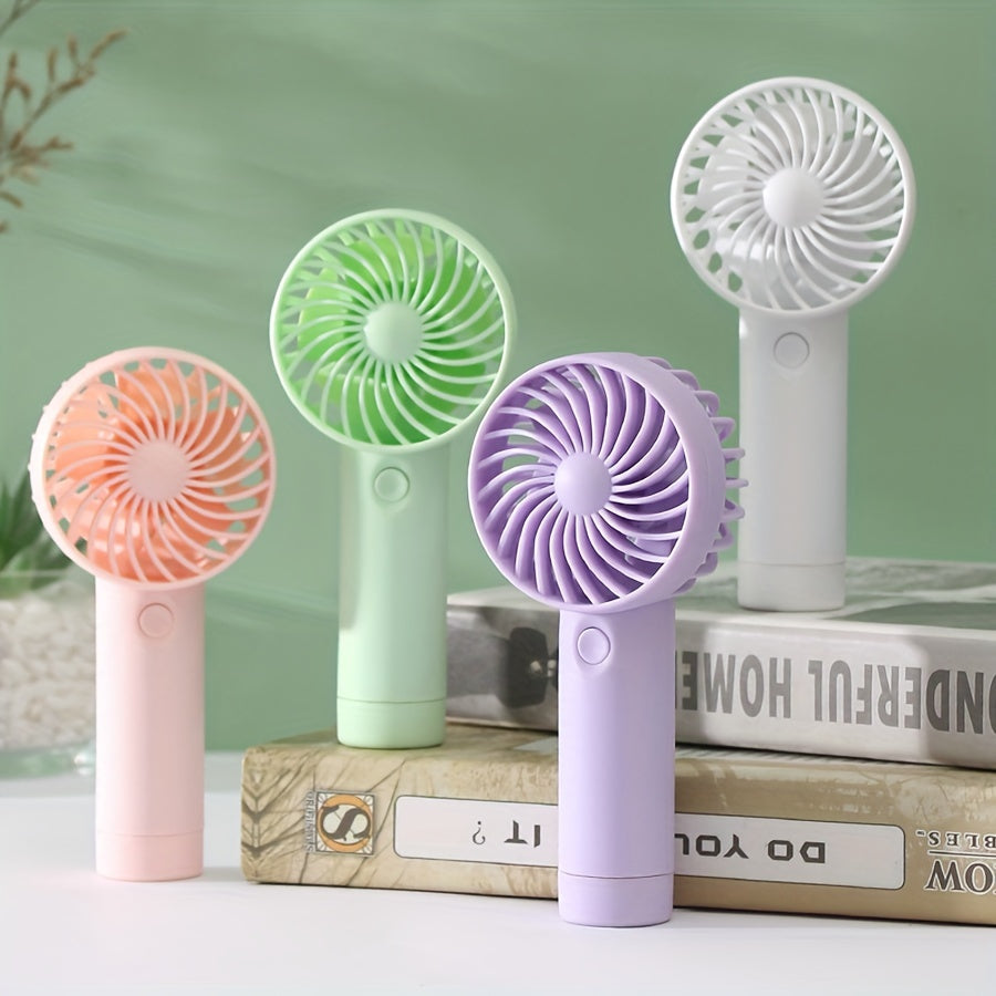 Mini Personal Handheld Fan with 3 Speeds USB Rechargeable Quiet Operation