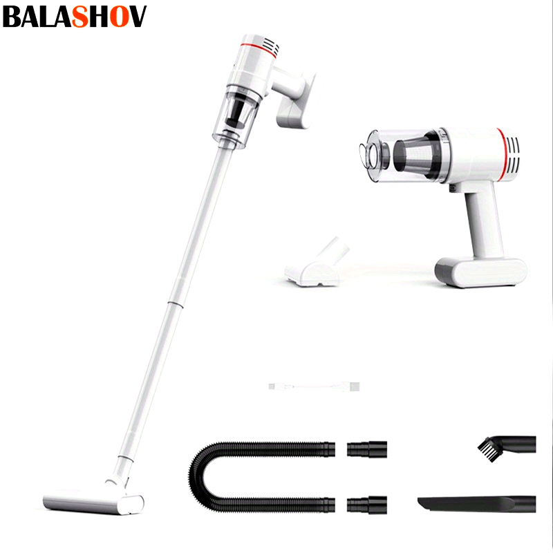 Balashov qo'l vakuum tozalagichi tez zaryad, past shovqin, 14kPa so'rish kuchi va uy, avtomobil va uy hayvonlari sochlari uchun ixcham dizayn bilan.