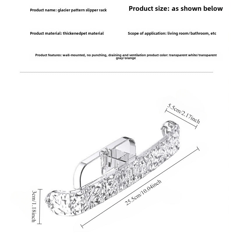 Wall-Mounted Shoe Rack Space-Saving Bathroom Storage Easy to Install