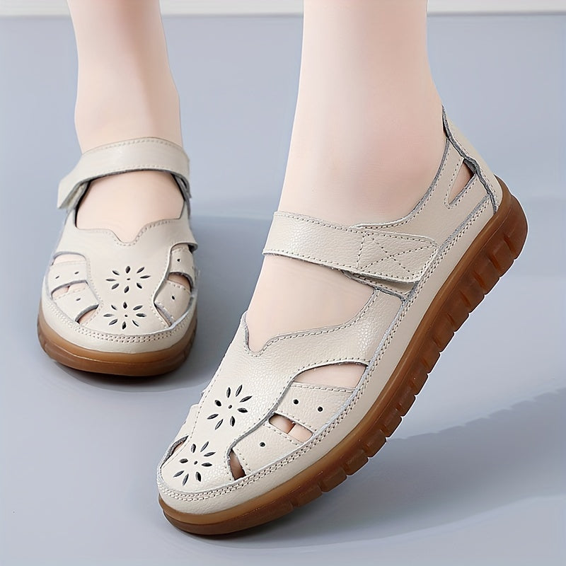 Women's Flats with Soft Sole and Ankle Belt for Casual Wear