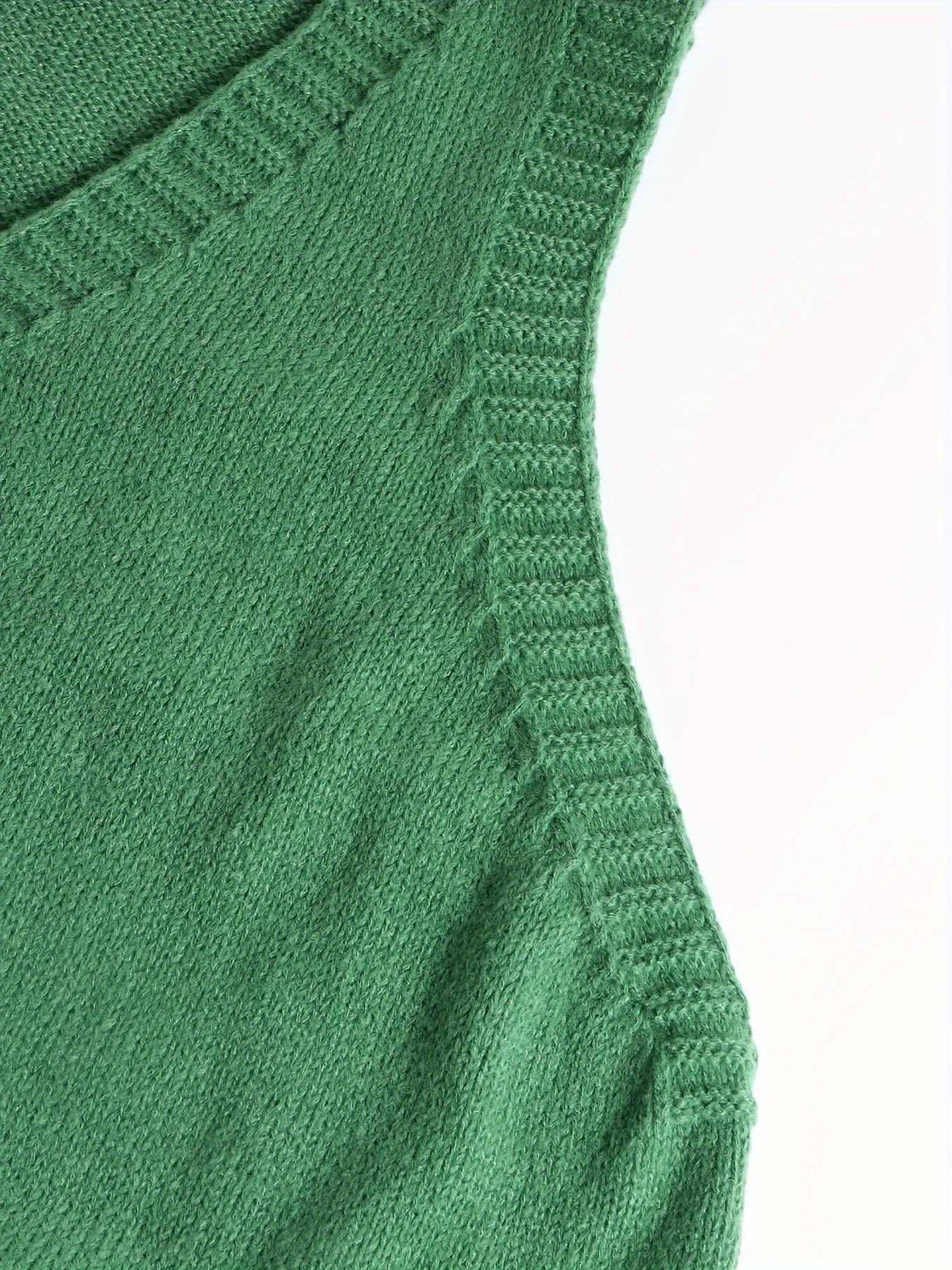 Plus Size Women Knit Sweater Vest Casual V Neck Sleeveless Fall Winter