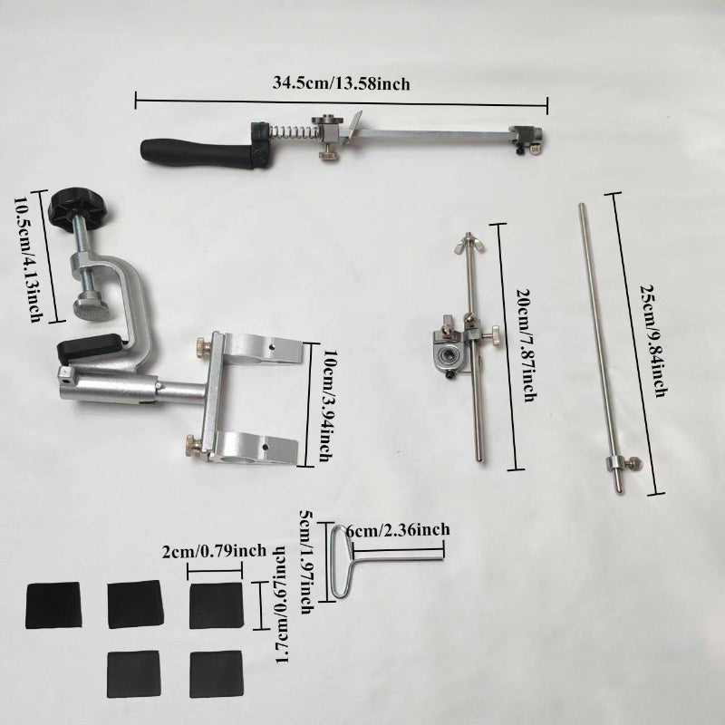 360-daraja aylanadigan va doimiy burchakda maydalash tizimiga ega oshxona asboblari uchun takomillashtirilgan silliqlash mashinasi.