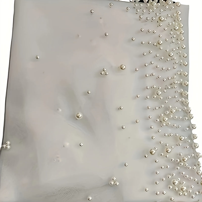 Свадебная фата с длинным шлейфом, украшенная бисером, для поездки и фотосессии