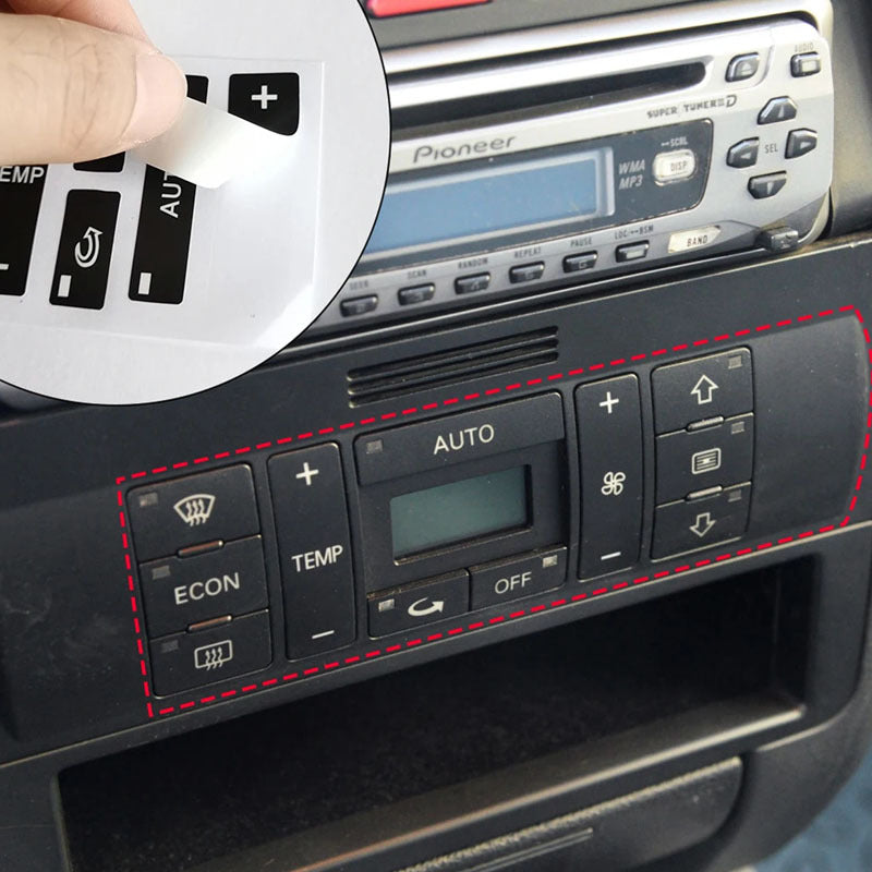 Наклейки на автомобильные кнопки кондиционера для Audi A3 8L A2 интерьера