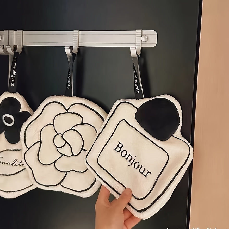 Absorbent Vintage Style Kitchen Hand Towel for Drying and Hanging