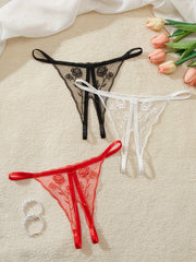 Women's Low Waist Embroidered Pattern Panties for Women