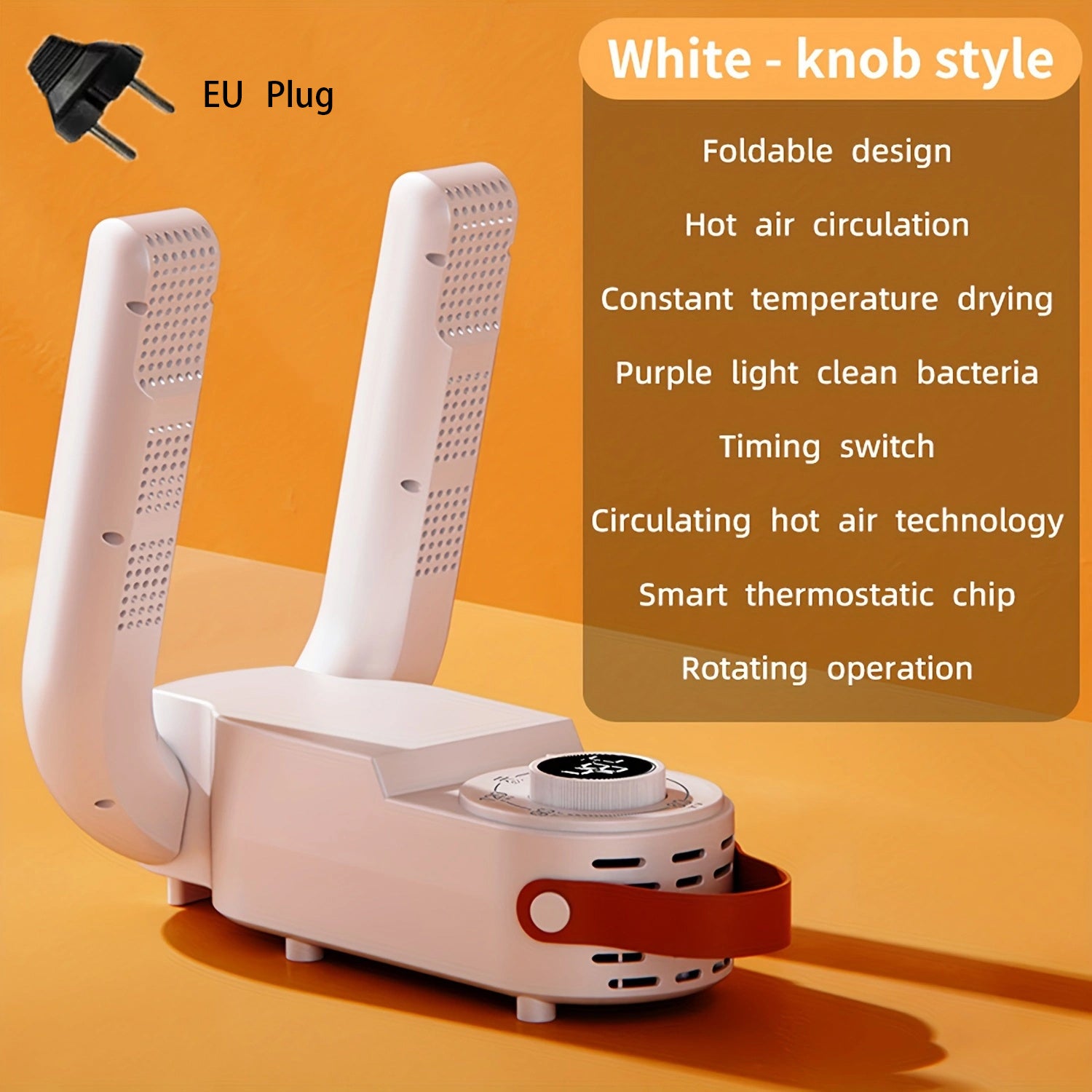 Portable Shoe Dryer with 3-Speed Timer for Travel Home and Outdoor Use