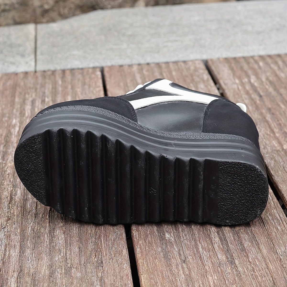 Women's Fashion Sneakers Casual Lace-Up Shoes with Thick Sole and High Heels