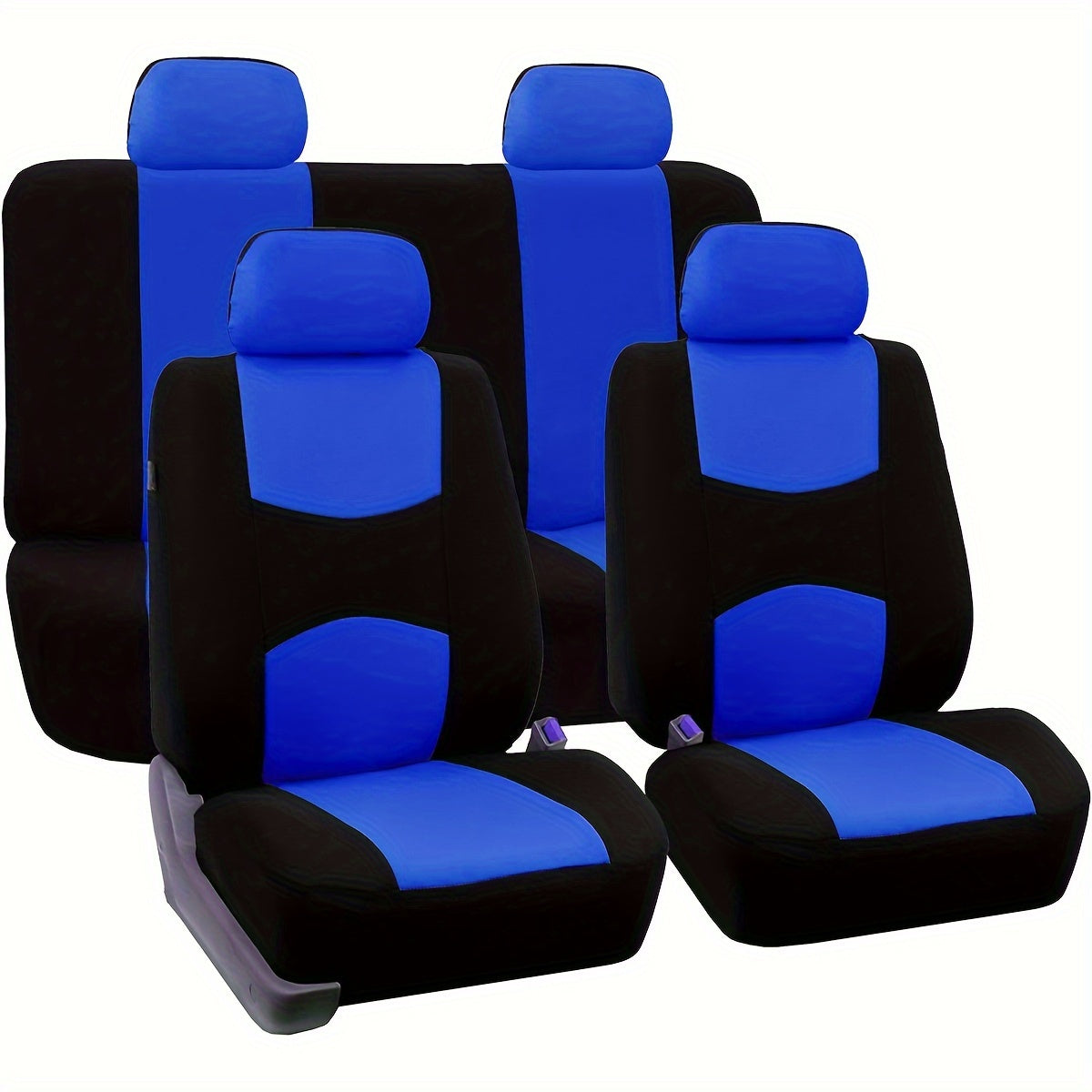 Universal 9-chiqishli avtomobil o'rindiq qopqog'i to'plami, barcha mavsumlar uchun polyester himoyasi
