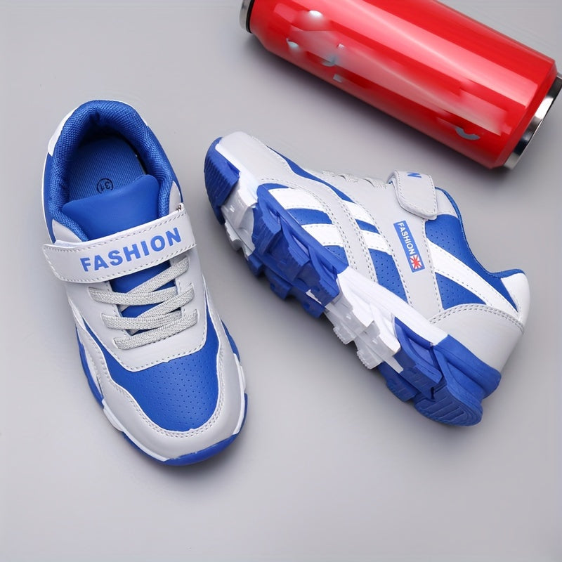 Children's Breathable Lightweight PU Sneakers for Boys All-Season Casual