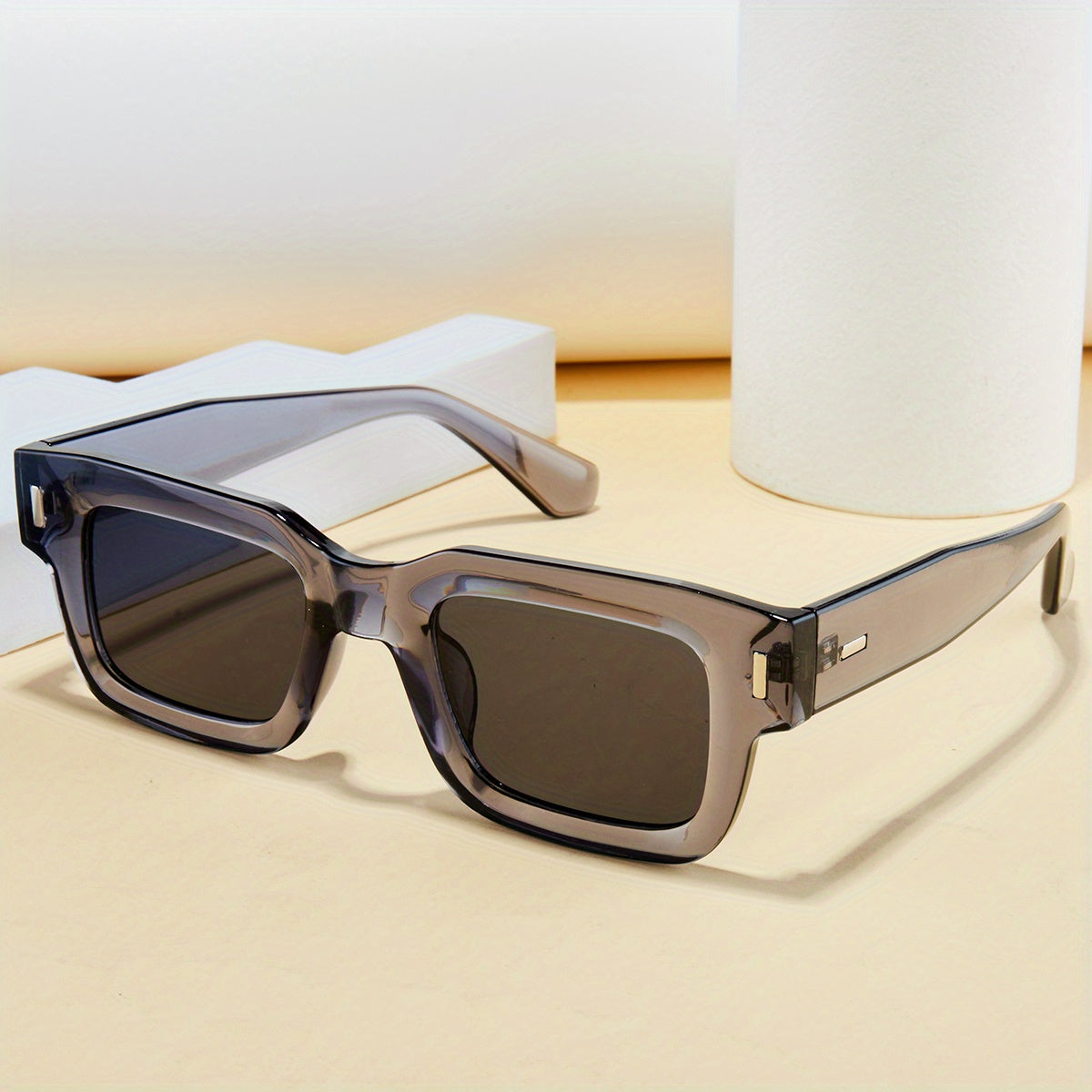 Square Frame Sunglasses for Men UV Protection Travel Hiking Photography