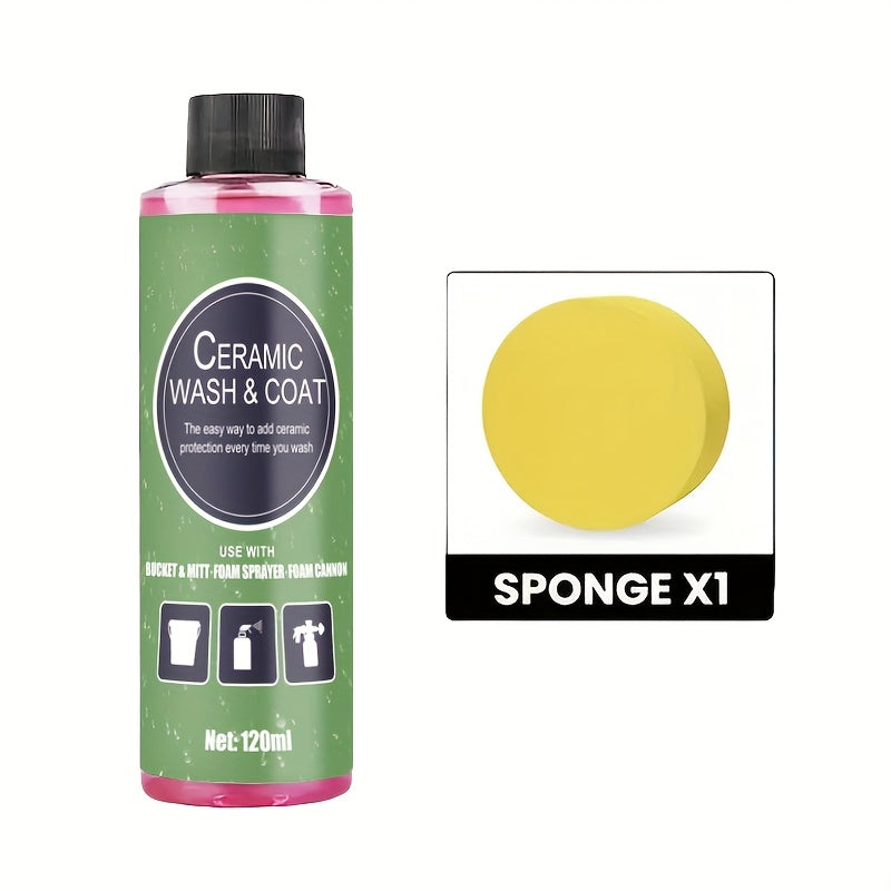 Car Wash Liquid for White and Black Cars 4.05oz Waterless Wax Concentrate