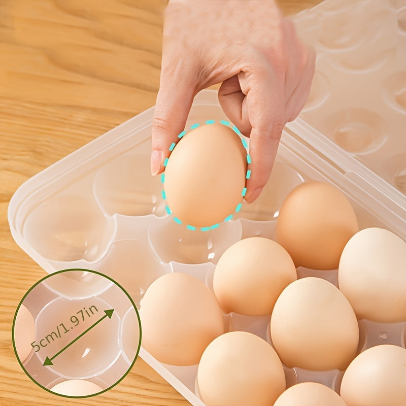 Egg Storage Box Transparent Shockproof Stackable Plastic Organizer for Refrigerator