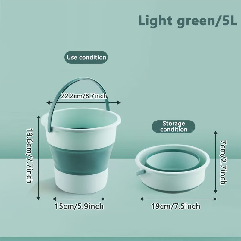 Telescopic Folding Bucket Multi-Use Collapsible Plastic with Handle for Fishing Car Wash