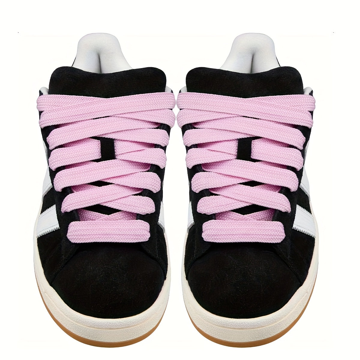 Unisex Wide Shoelaces for Sneakers and Casual Shoes, Stylish Flat Laces