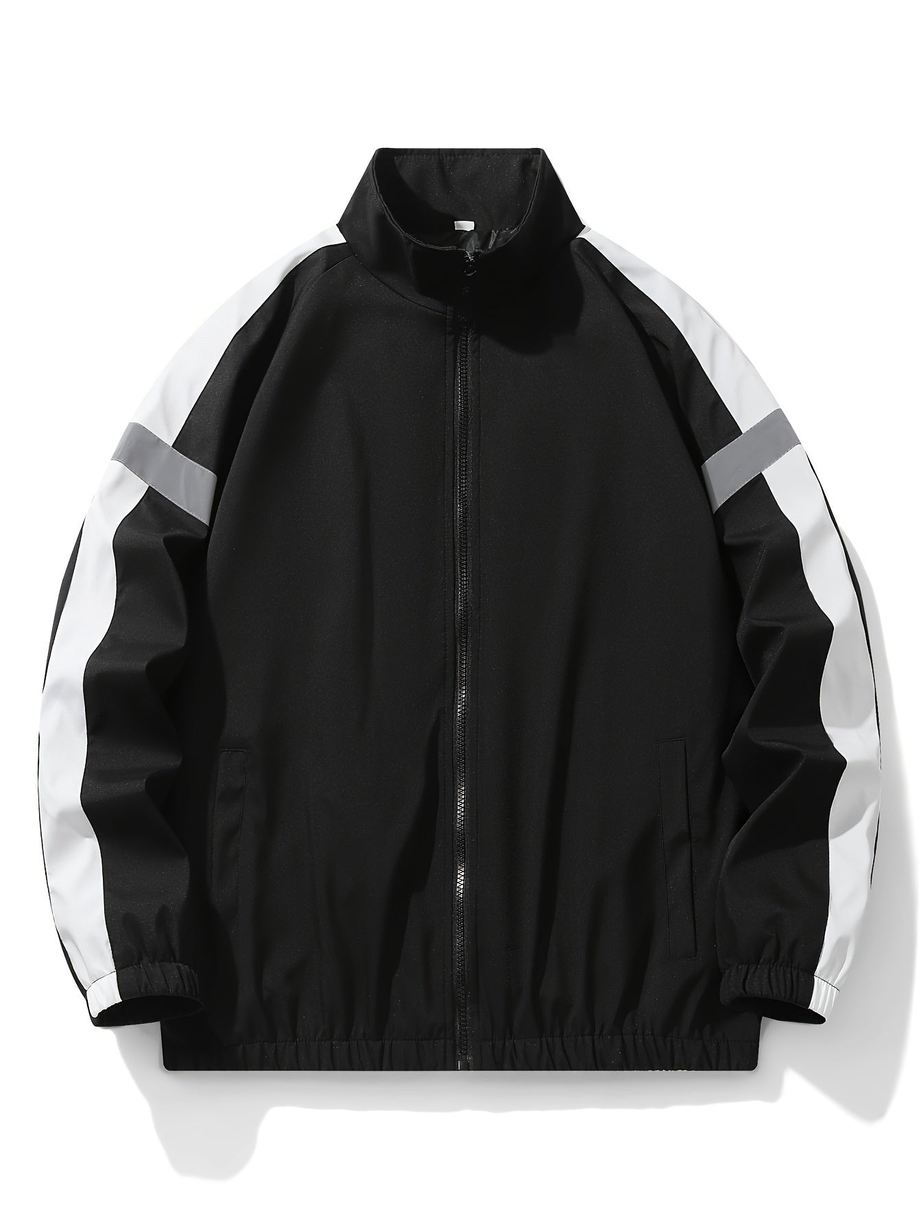 Мужской ветронепроницаемый костюм из куртки и брюк с отражающей этикеткой, весна-осень, повседневный стиль