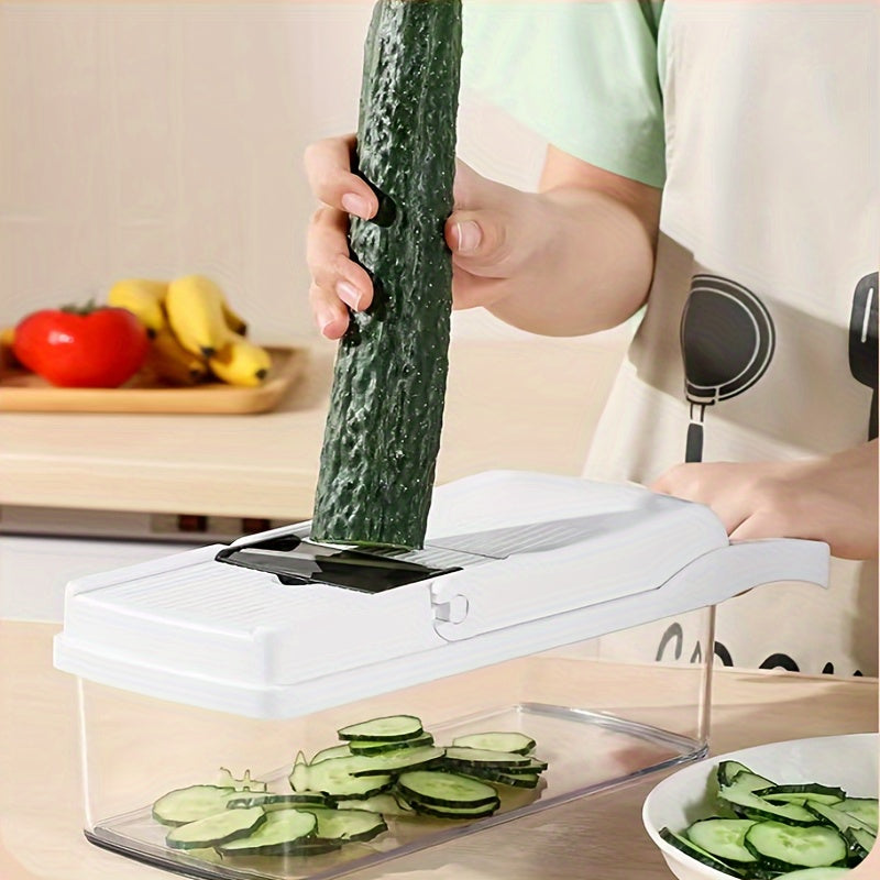 Vegetable Slicer and Cutter, Multi-Use Kitchen Tool for Slicing and Slicing