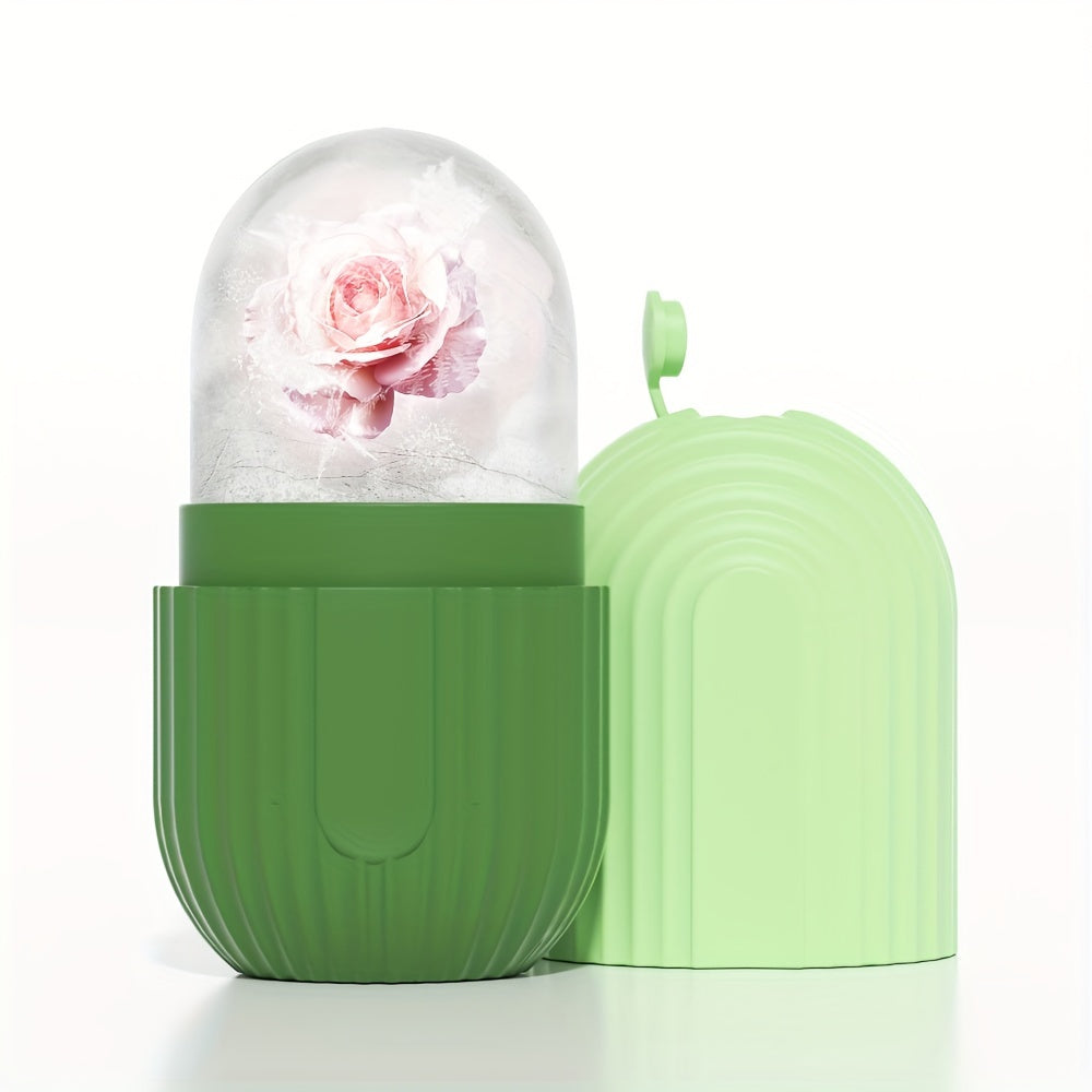 Rodillo de hielo de silicona para mujeres para piel radiante, herramienta de masaje facial reutilizable