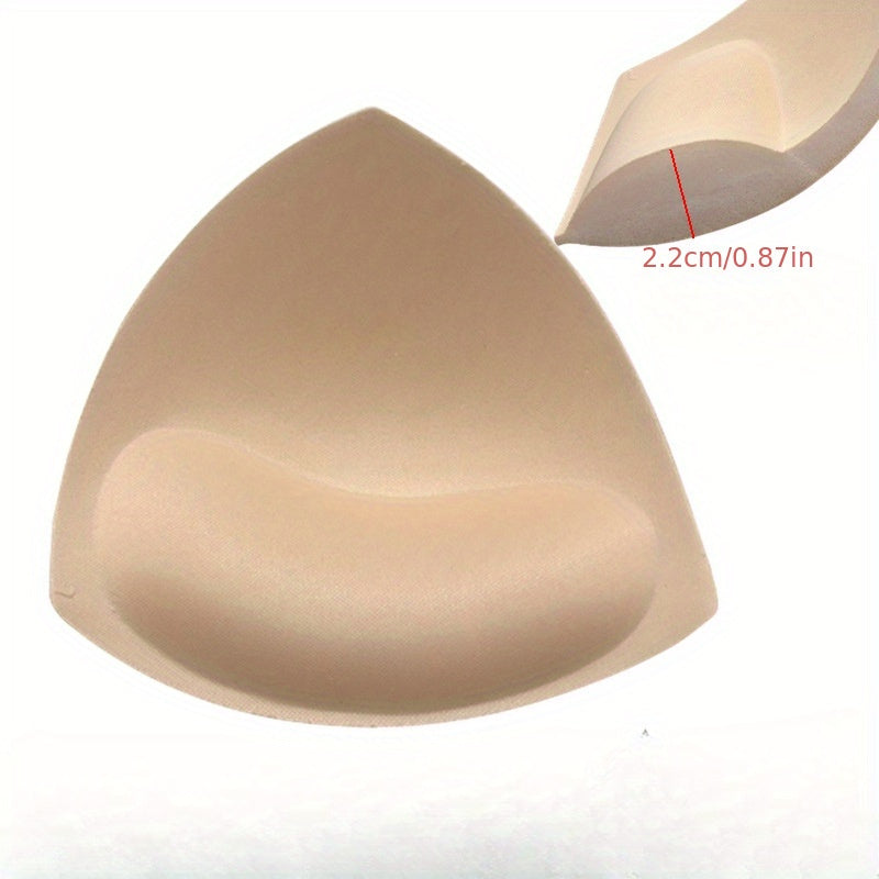 Beige Nylon Triangle Bra Inserts Supportive Lingerie Enhancers for Women