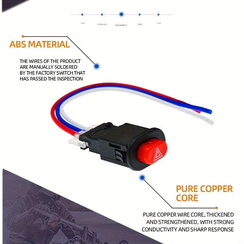 Universal motosikl yoqilg'ich signal chirog'i 12V 24V signal chirog'i tugmasi