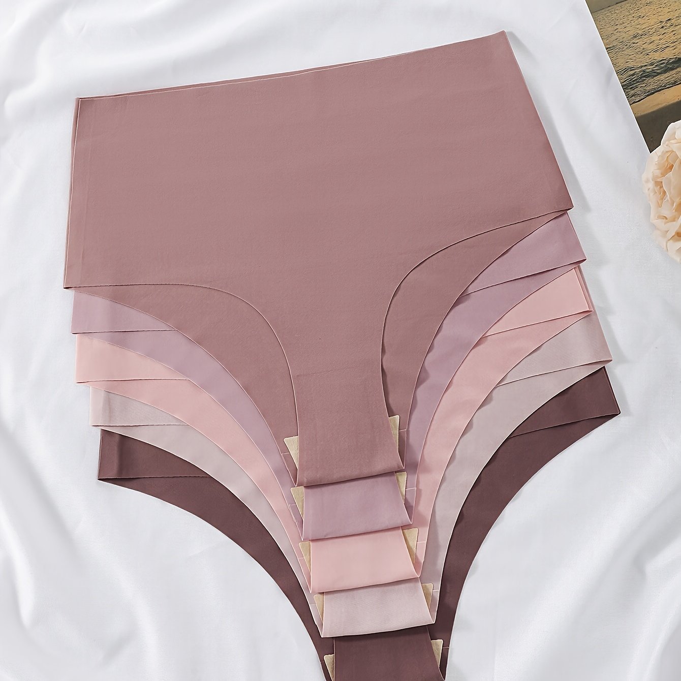 5-Pack Women's Seamless High Waist Panties Mixed Colors Underwear Lingerie