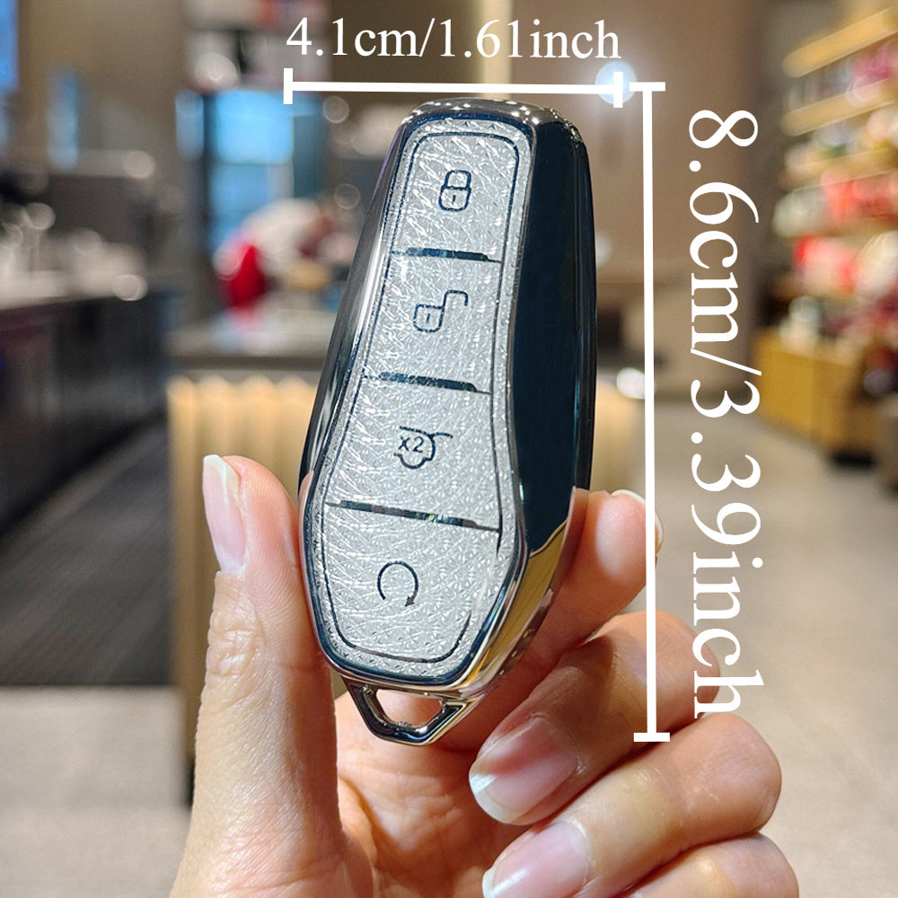 Car Key Cover TPU Flexible Protective Case for EVs Black