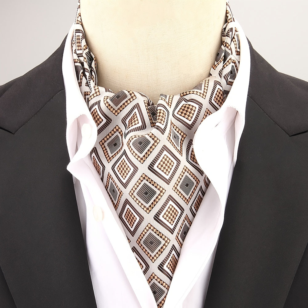 Men's Polka Dot Ascot Cravat Shirt Scarf Polyester for Casual and Formal Wear