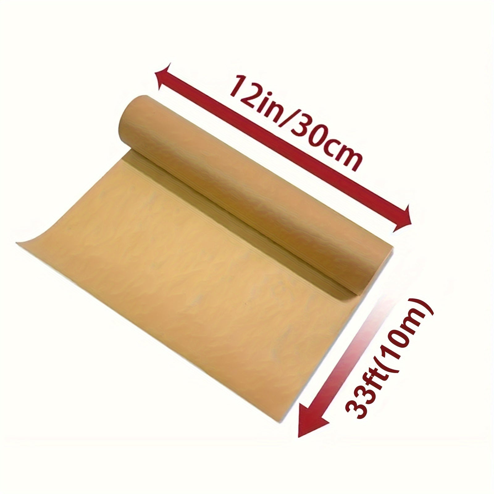 Unbleached Parchment Paper Roll 30.48cm Heavy Duty Non-Stick Baking Cooking