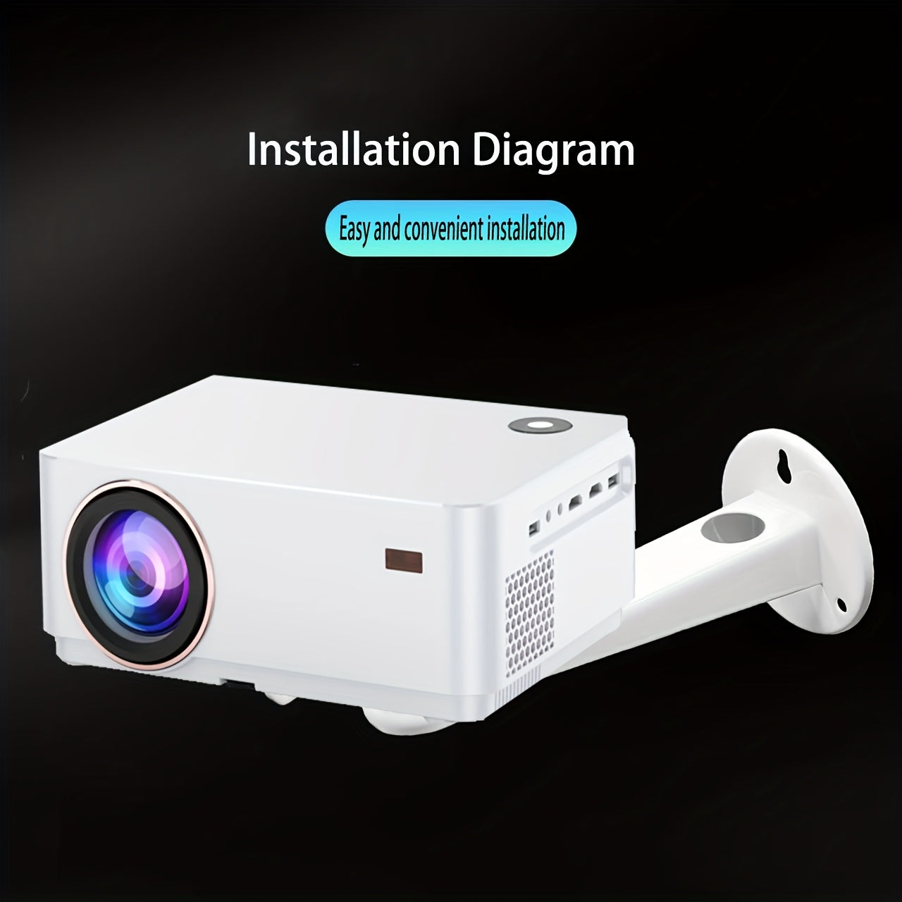360° Rotatable Metal Wall Mount for Projectors Cameras Webcams Adjustable Easy Installation