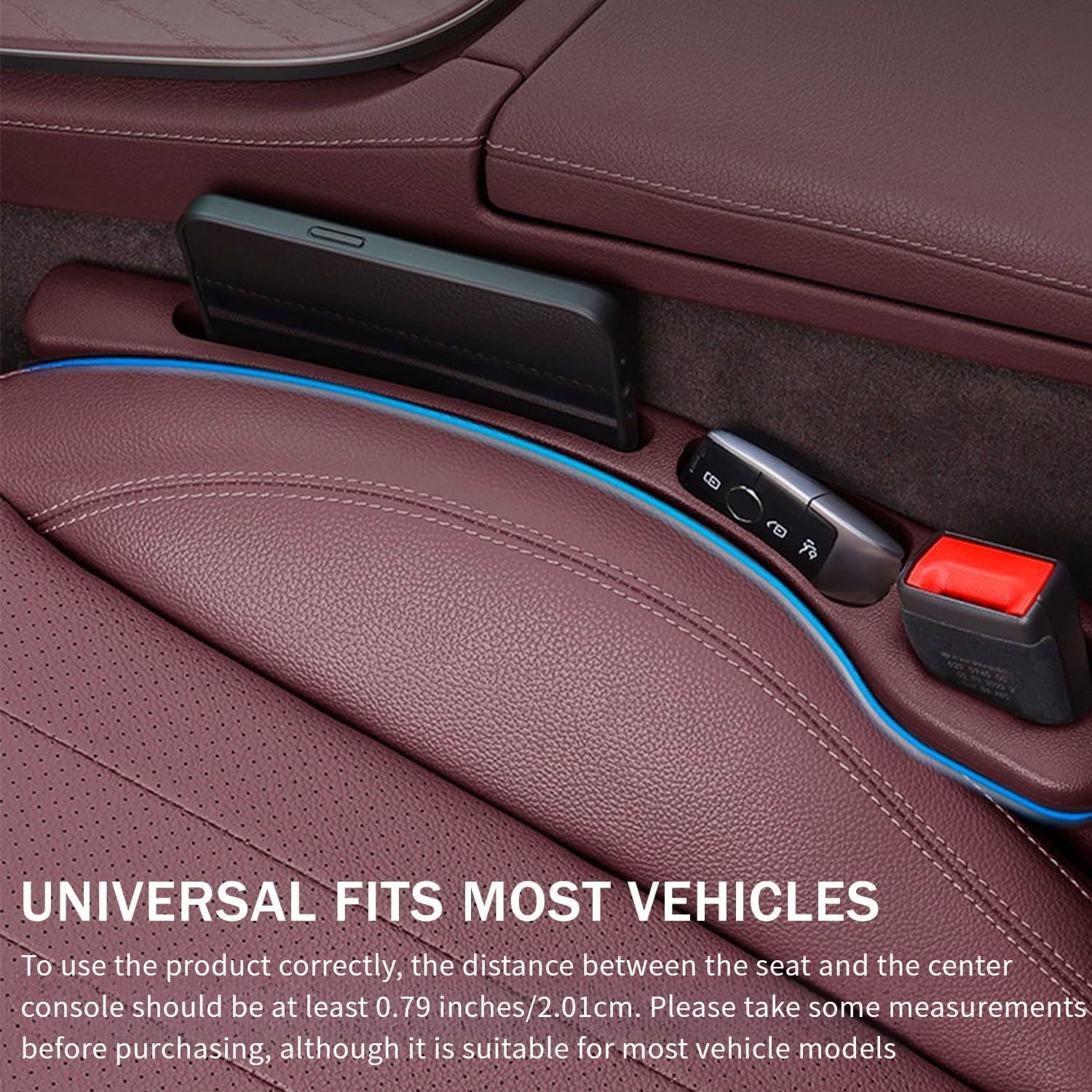 Conjunto de rellenadores de huecos para asientos de coche para coches, SUV, camiones, almacenamiento de doble cara