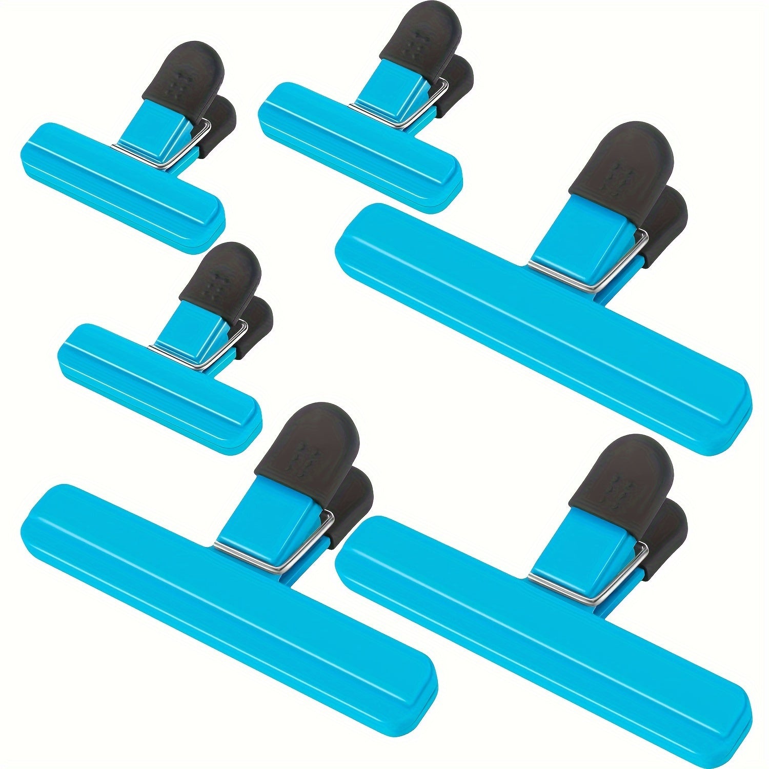 Namlikka chidamli saqlash uchun 6 ta qayta ishlatiladigan oziq-ovqat sumkasi yopish kliplar to'plami