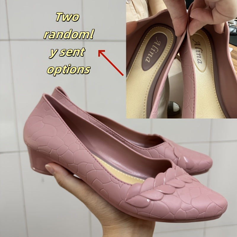 Women's Pointed Mid-Heel Shoes Stylish Comfortable Flat Shoes for Daily Wear