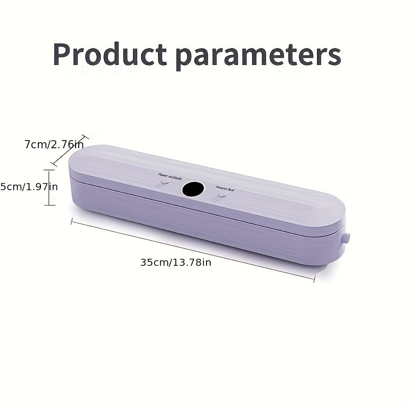 Selladora al vacío automática portátil con conectividad inalámbrica, recargable por USB, pantalla LCD, batería de alta capacidad