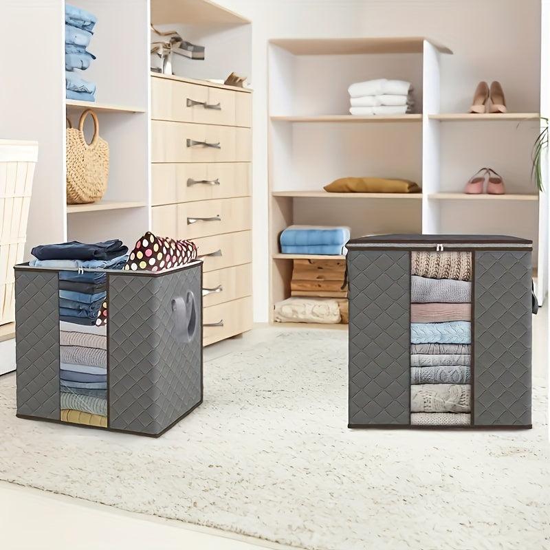 Large Foldable Cloth Storage Organizers with Grips for Bedroom Wardrobe and Student Living
