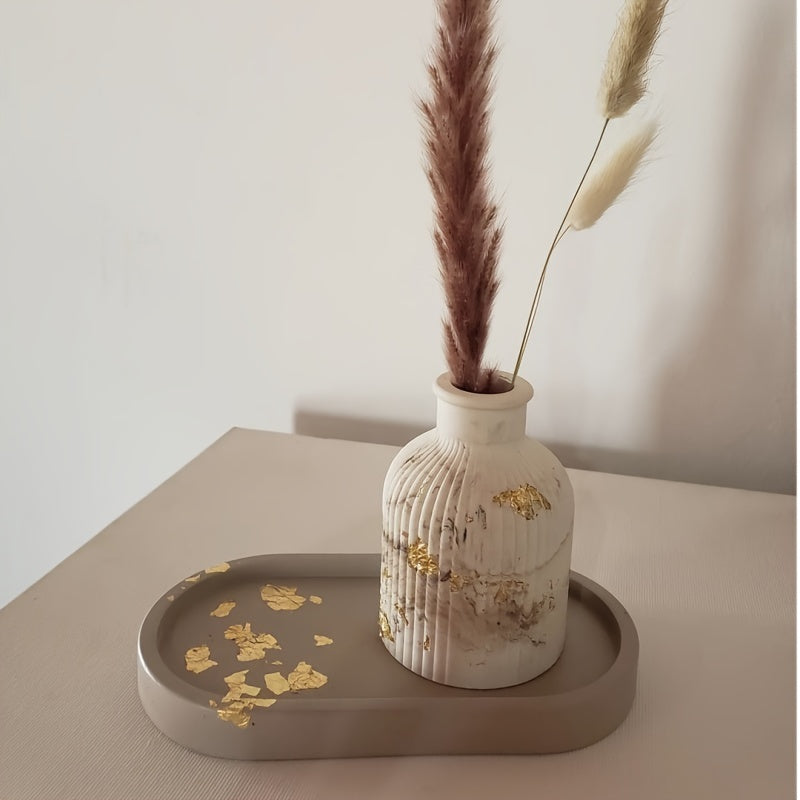 Silicone Mold Set for Epoxy Resin Crafts Oval and Round Candle Holders Jewelry Making