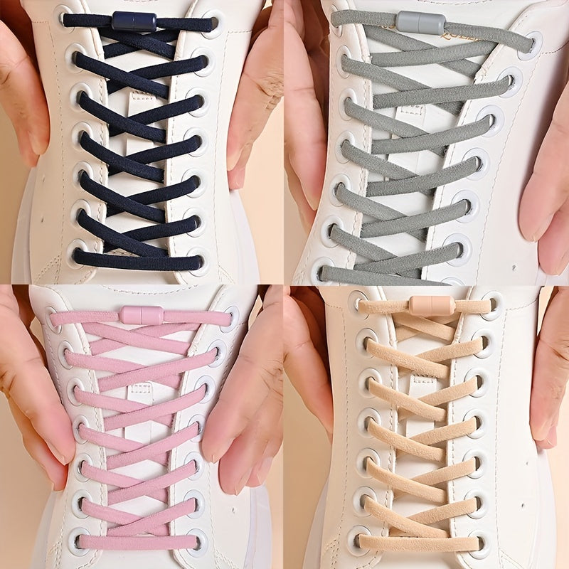 Unisex Elastic Shoe Laces With Capsule Buckle For Sneakers and Sports Shoes