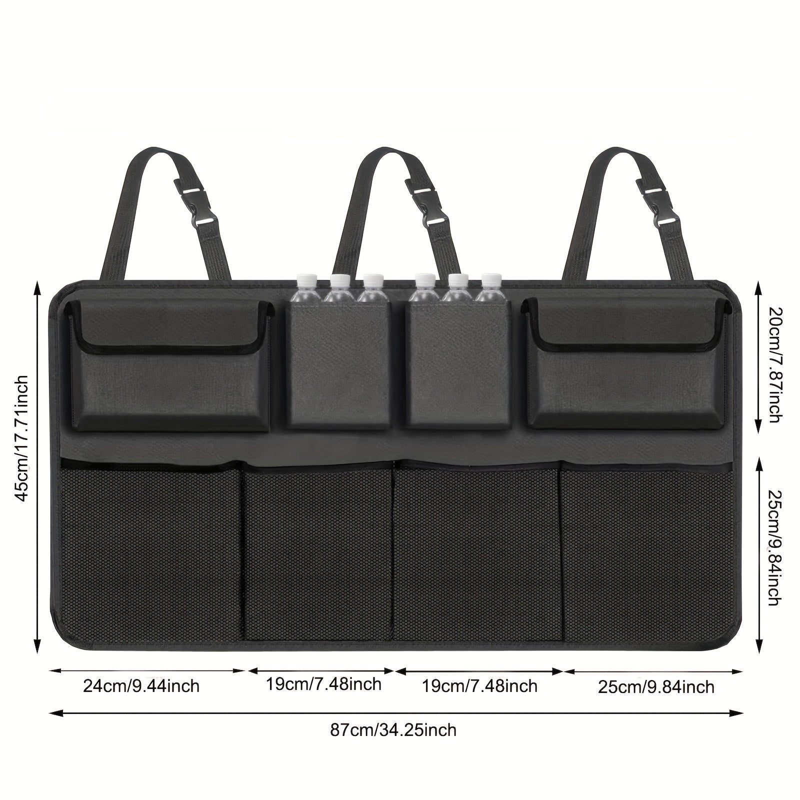 Car Trunk Organizer with 8 Large Storage Bags for SUV Truck Space Saving