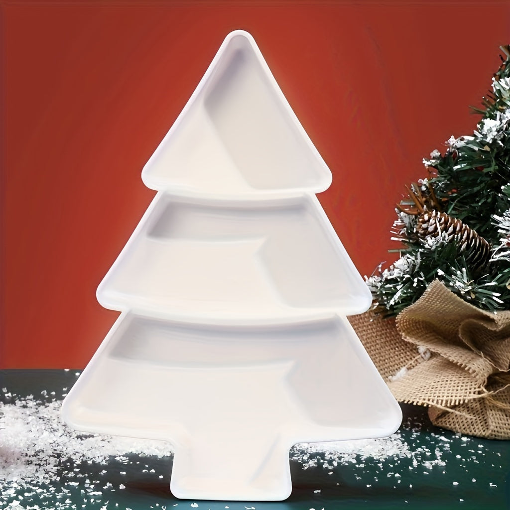 Plastic Christmas Tree Snack Tray for Parties and Gifting
