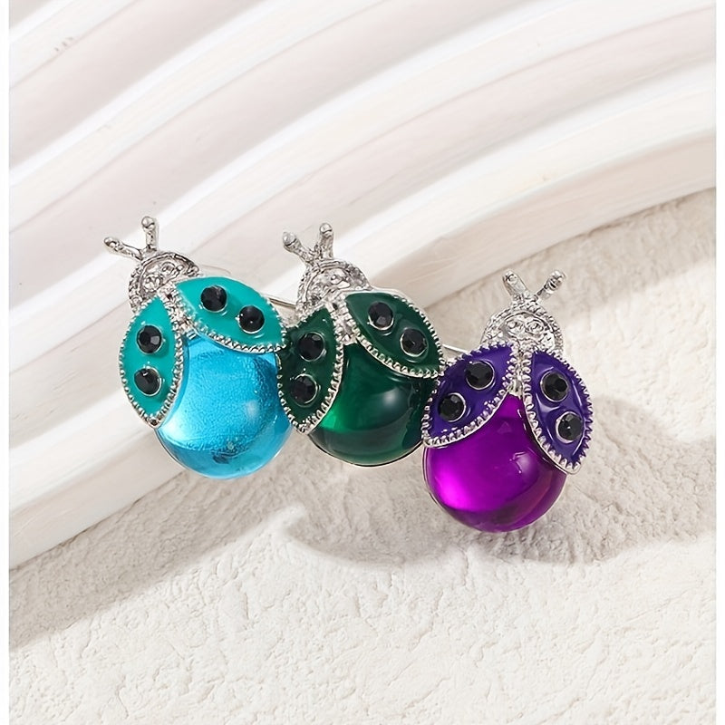 Ladybug Brooch Pin Irregular Shape Insect Lapel Accessory for Women