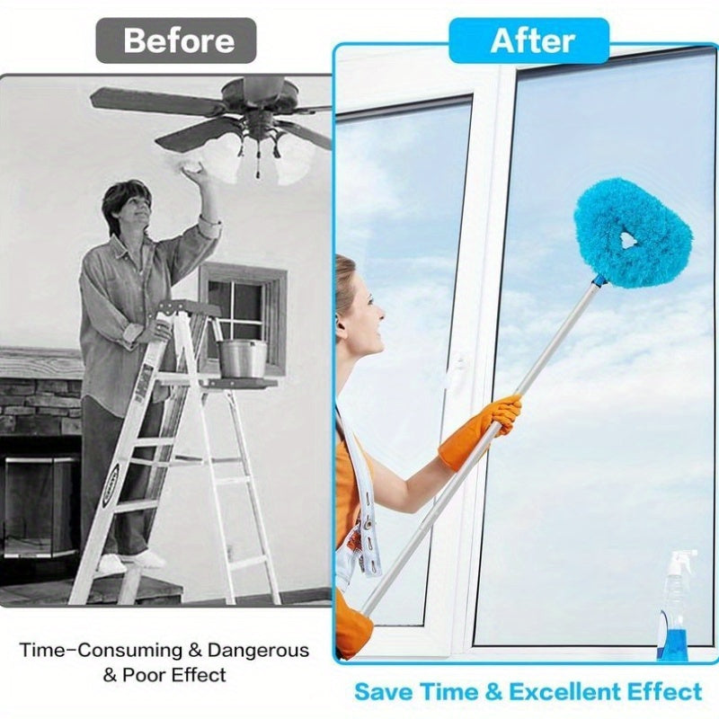 Tuzatiladigan Polka bilan Mikrotozalovchi Shift Ventilyatori, Mebel tozalash uchun Moslashuvchan Burchak, Yashash xonasi, Raflar, Derazalar va Yuqori Joylar. Elektr energiyasi talab qilinmaydi.