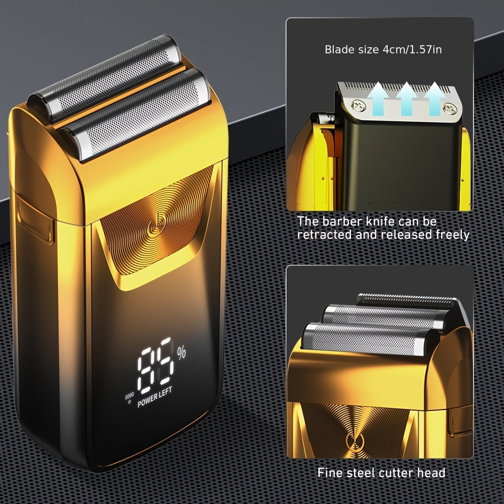 Режущий бритвенный станок с двойной сеткой для бритья лысой головы, височной волосистой части и для использования на улице. Алюминиевая фольга для стрижки лысой головы у мужчин.