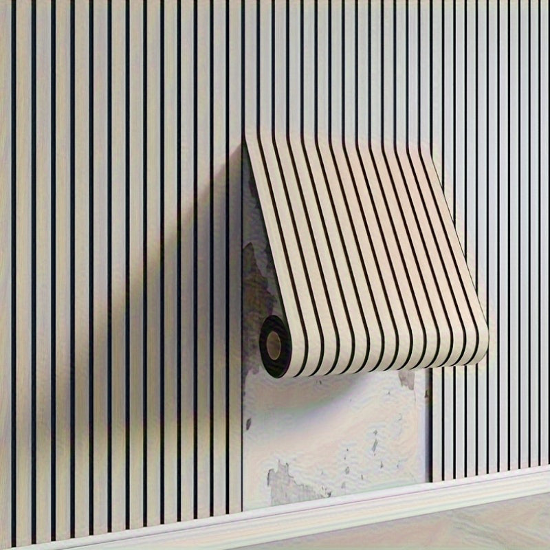 PVC 3D devor panellari, tuzilgan to'rtburchak dizayni, yopishtirish va osongina o'rnatish uchun, yashash xonasi dekoratsiyasi uchun - 1/3 rulon