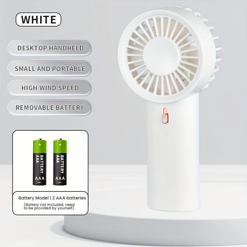 Портативный вентилятор в розовом и белом цвете, работающий на батарейках, идеально подходит для офиса, отдыха на природе, путешествий, кемпинга, чтобы оставаться прохладным