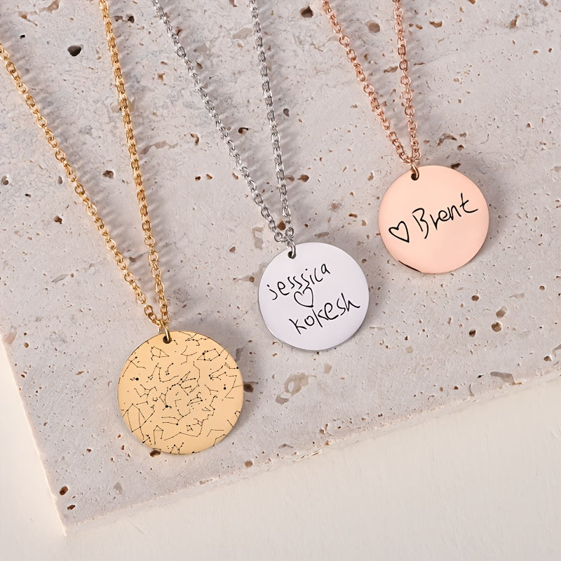 Yulduzlar xaritasi taqinchoq zanjirli taqinchoq, 18K oltin qoplangan, zanglamaydigan po'latdan yasalgan zargarlik buyumlari